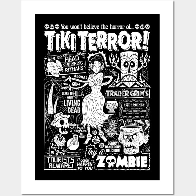 Tiki Terror! Wall Art by chrisraimoart